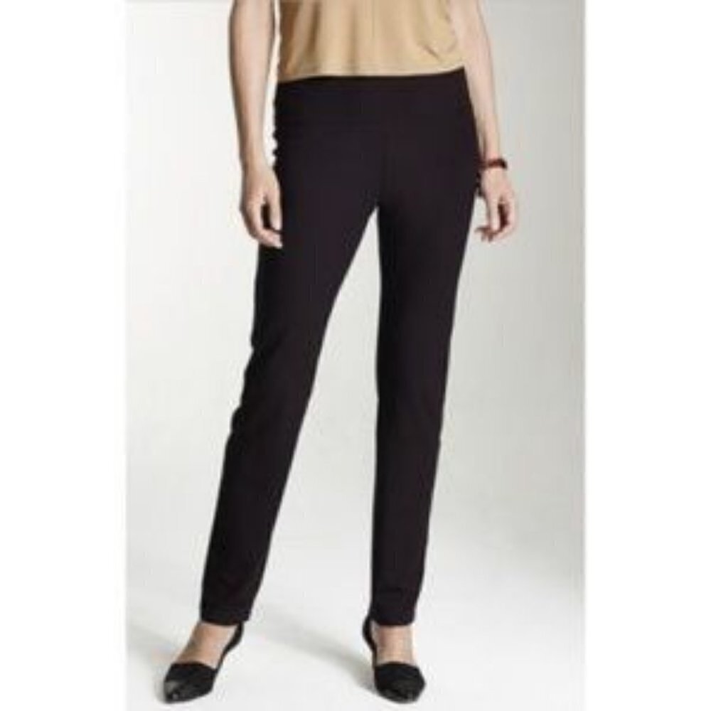 J JILL Wearever Collection Smooth Fit Slim Leg Black No Wrinkle Pants Size S